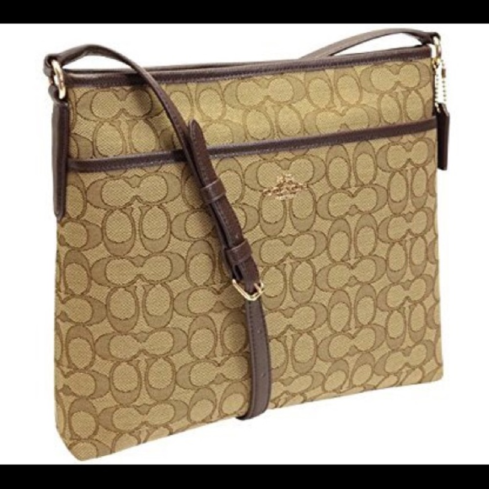 Coach File Bag in Outline Signature